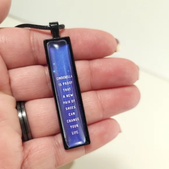 CINDERELLAS NEW SHOES Vertical Pendant Necklace - Picture 5 of 8